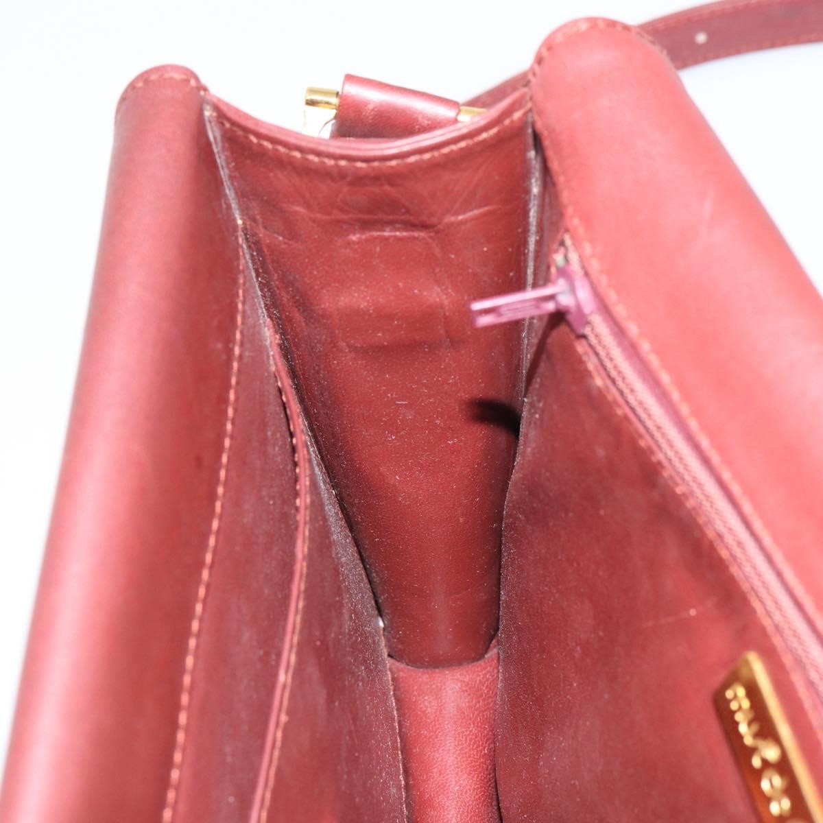 cartier Must de Cartier Shoulder Bag Leather, BURGUNDY, LEATHER, Shoulder bag