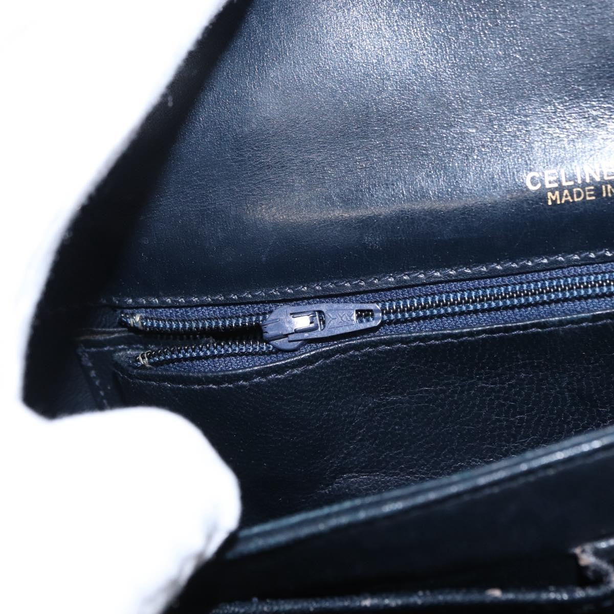 Celine Horse Carriage Shoulder bag Canvas and Leather, NAVY, CANVAS, Shoulder bag