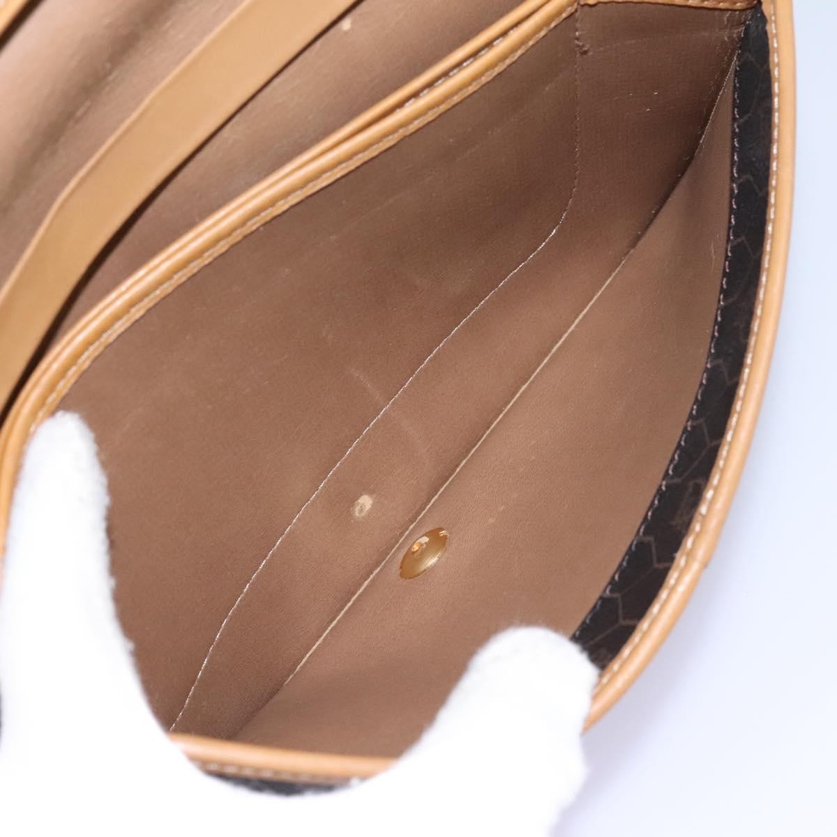 Christian Dior Vintage Honeycomb chain Canvas, BLACK, CANVAS, Handbag