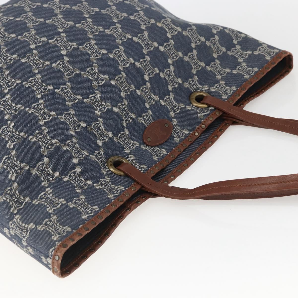 Celine Vintage Macadam Tote bag Canvas, BLUE, CANVAS, Tote bag