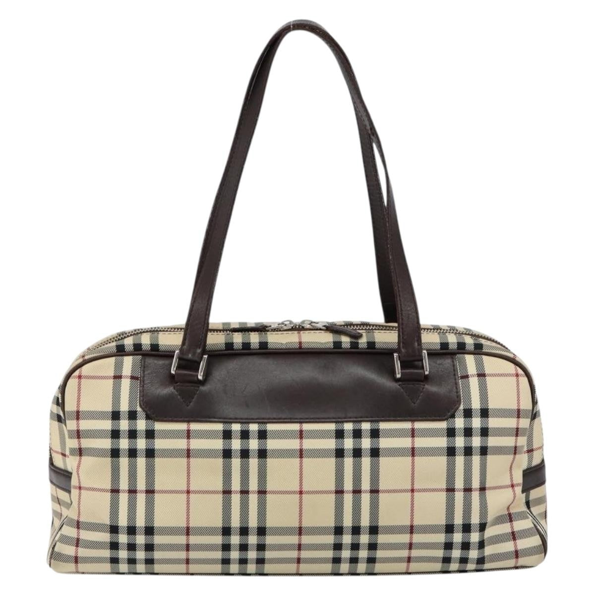 Burberry Nova Check Tote Canvas and Leather, BEIGE, NYLON, Tote bag