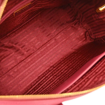 Prada Convertible Bowler Bag Saffiano Leather, PINK, LEATHER, Handbag