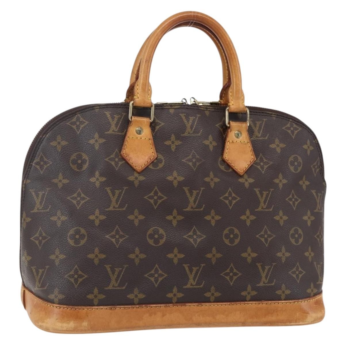 Louis Vuitton Vintage Alma Handbag Monogram Canvas, BROWN, CANVAS, Handbag