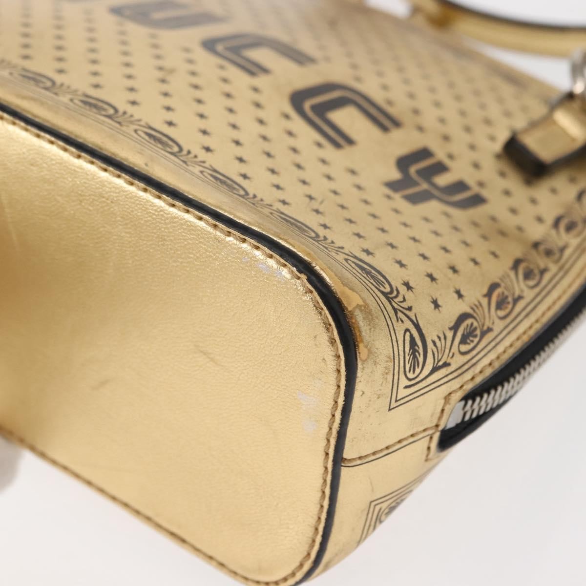 Gucci Dome Crossbody Bag Limited Edition Printed Leather, GOLD, LEATHER, Crossbody bag