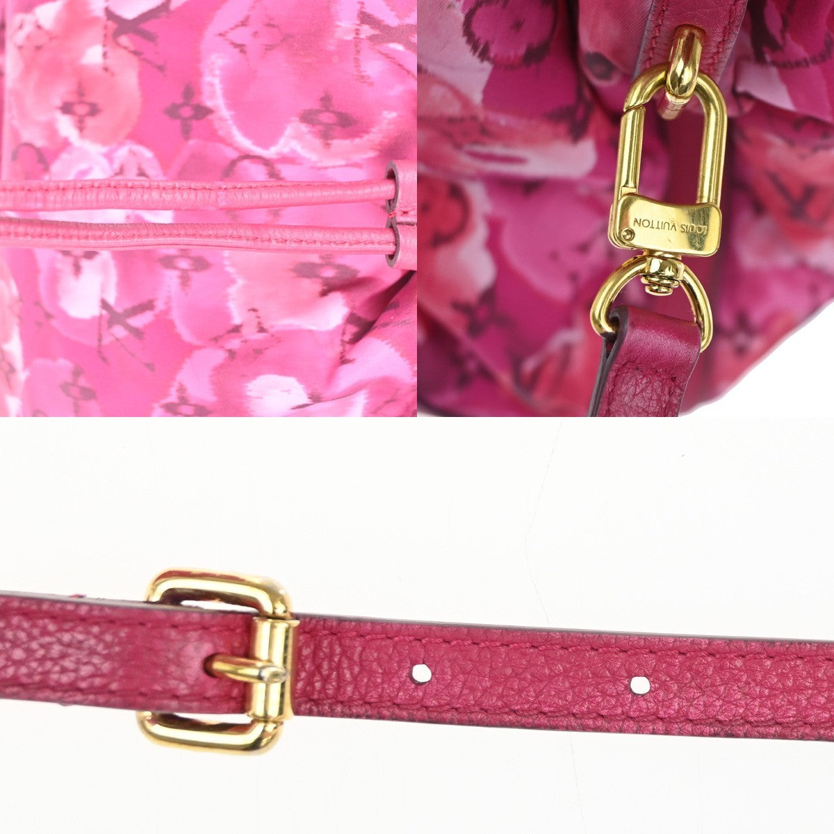 Louis Vuitton Noefull Handbag Ikat Nylon, Pink, Nylon, Shoulder Bag