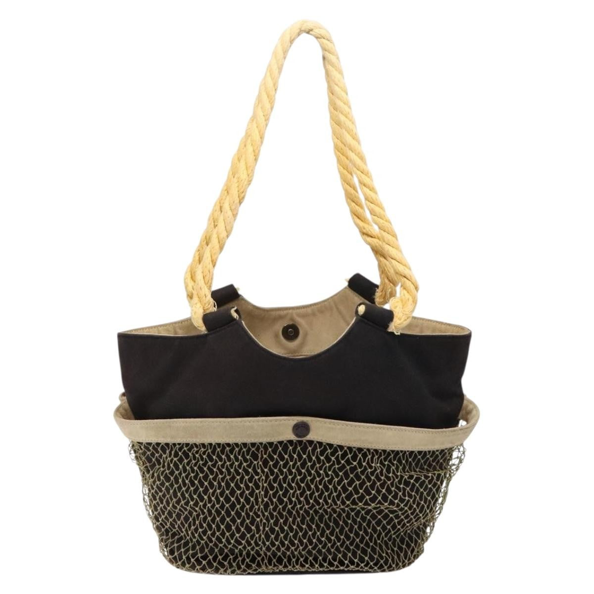 Chanel Camellia Flower Tote Canvas, BLACK, CANVAS, Tote bag