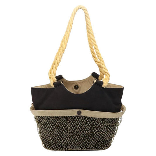 Chanel Camellia Flower Tote Canvas, BLACK, CANVAS, Tote bag