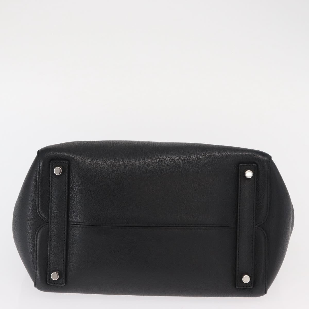 Christian Dior Open Bar Bag Leather, BLACK, LEATHER, Handbag