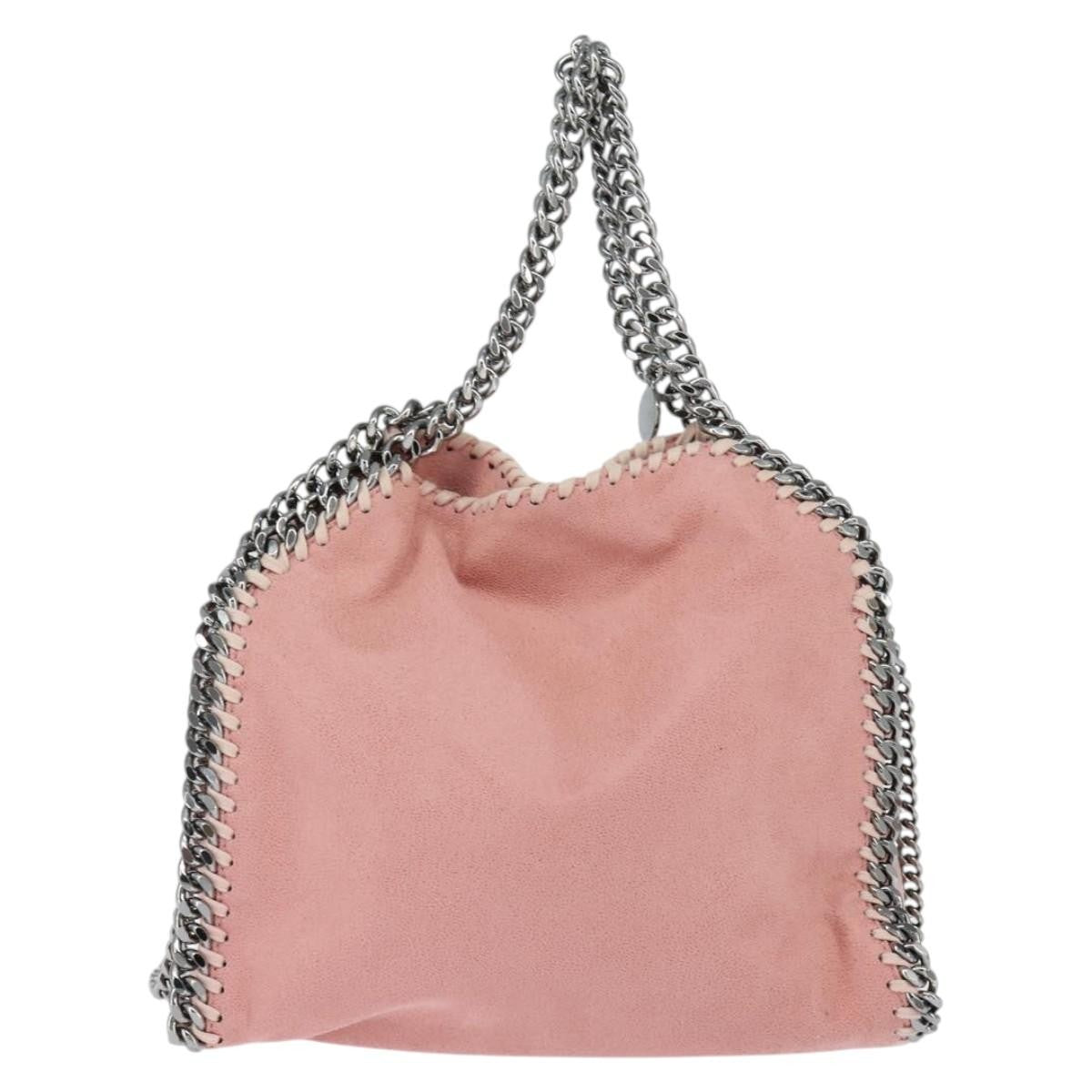 Stella McCartney Falabella Fold Over Crossbody Bag Shaggy Deer, PINK, POLYESTER, Shoulder bag