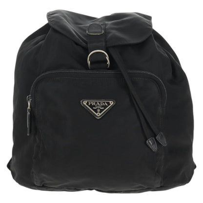 Prada Front Pocket Backpack Tessuto, BLACK, NYLON, Backpack