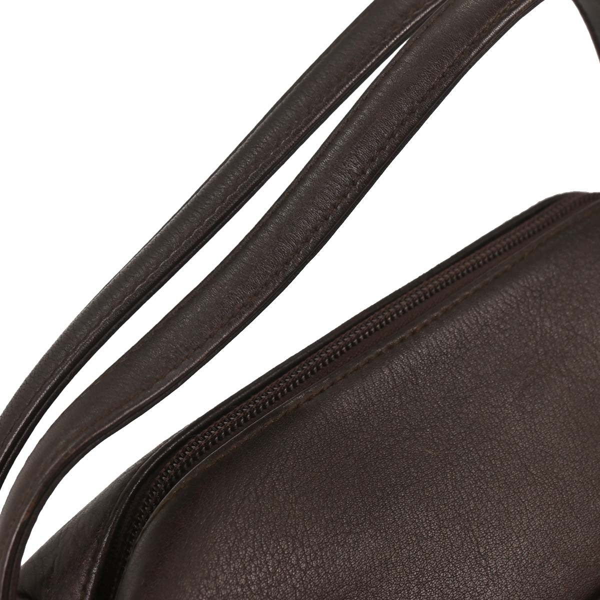 Christian Dior Vintage Handbag Leather, BROWN, LEATHER, Handbag