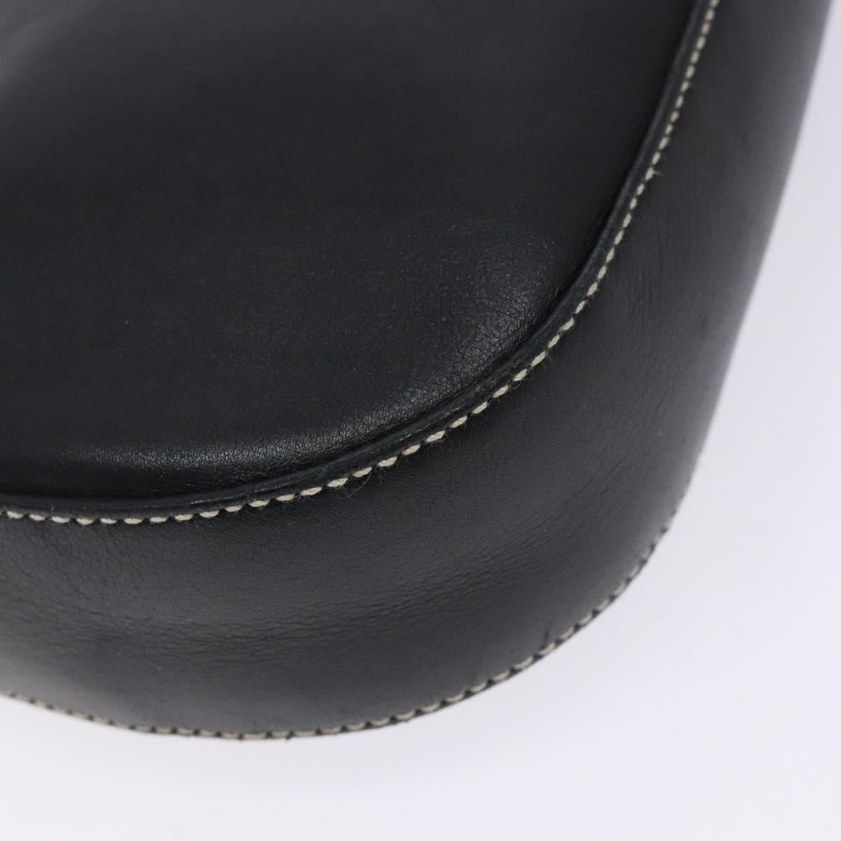 Salvatore Ferragamo Gancini Shoulder Bag Leather, BLACK, LEATHER, Shoulder bag