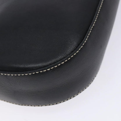 Salvatore Ferragamo Gancini Shoulder Bag Leather, BLACK, LEATHER, Shoulder bag