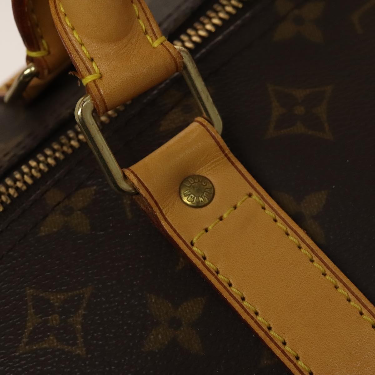 Louis Vuitton Keepall Bag Monogram Canvas, BROWN, CANVAS, Travel bag