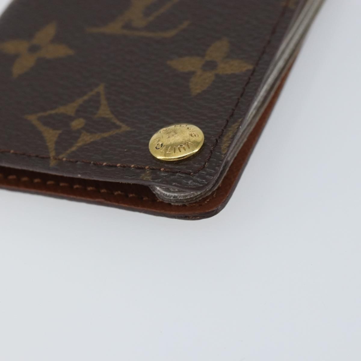 Louis Vuitton Porte Cartes Pression Card Case Monogram Canvas, BROWN, CANVAS, Card Holders