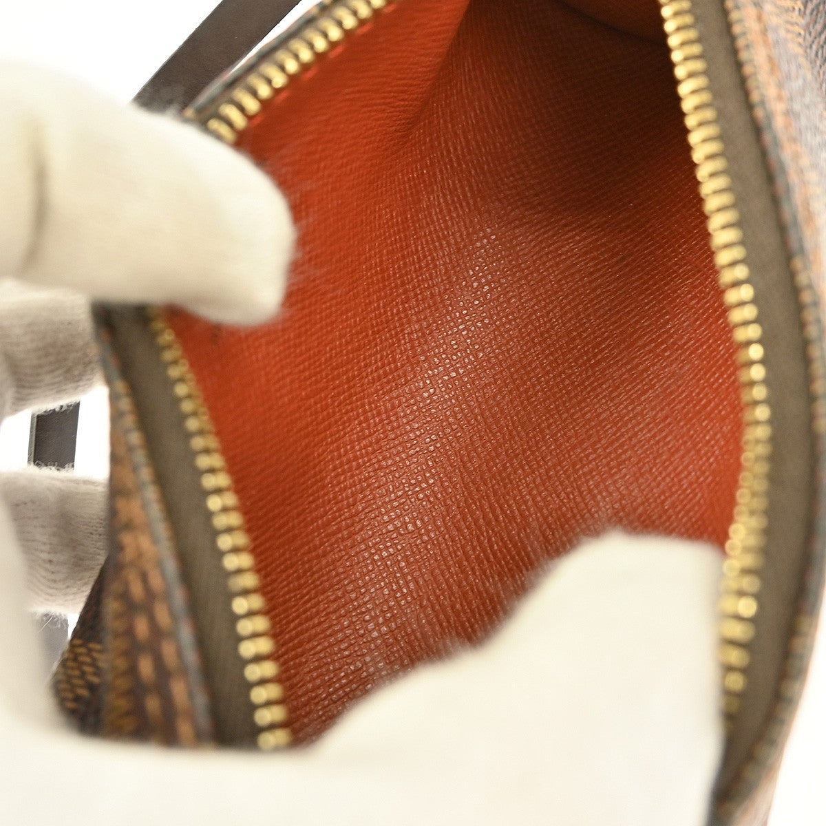 Louis Vuitton Papillon Pochette Damier, BROWN, CANVAS, Clutche & pouche