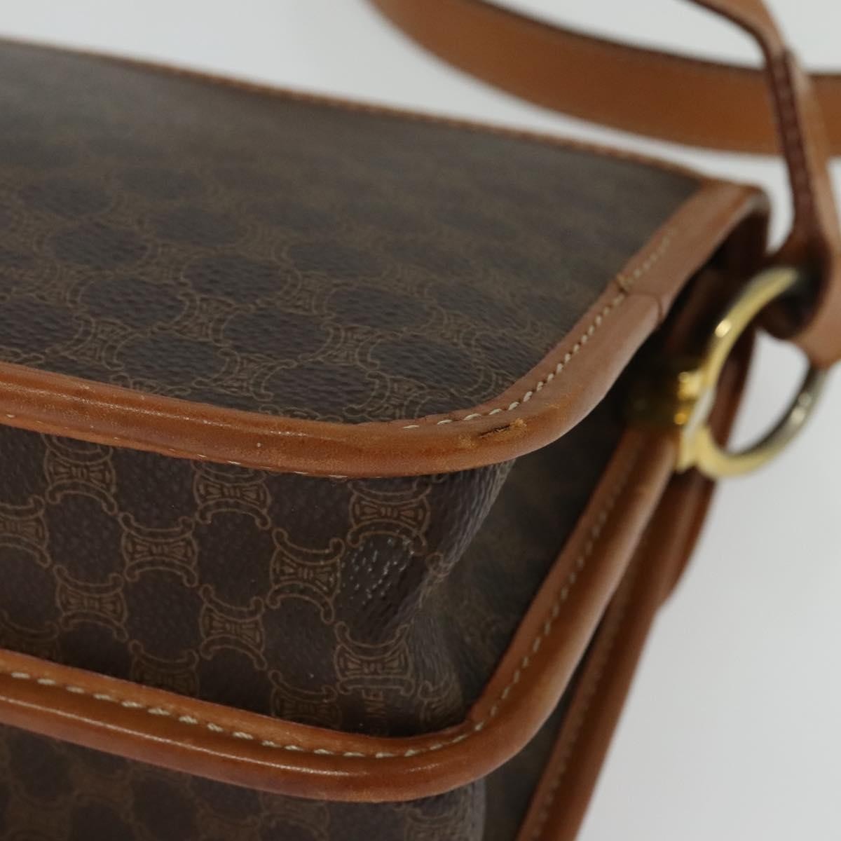 Celine Tricolor Trapeze Bag Leather, BROWN, CANVAS, Handbag