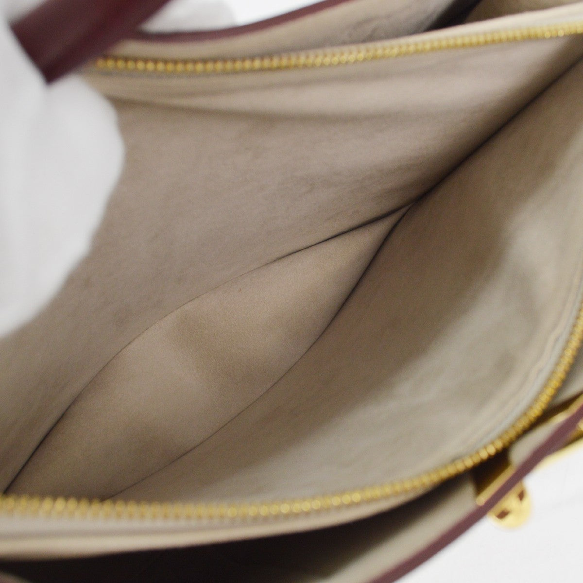 Louis Vuitton Very Tote Monogram Leather, BURGUNDY, LEATHER, Tote bag