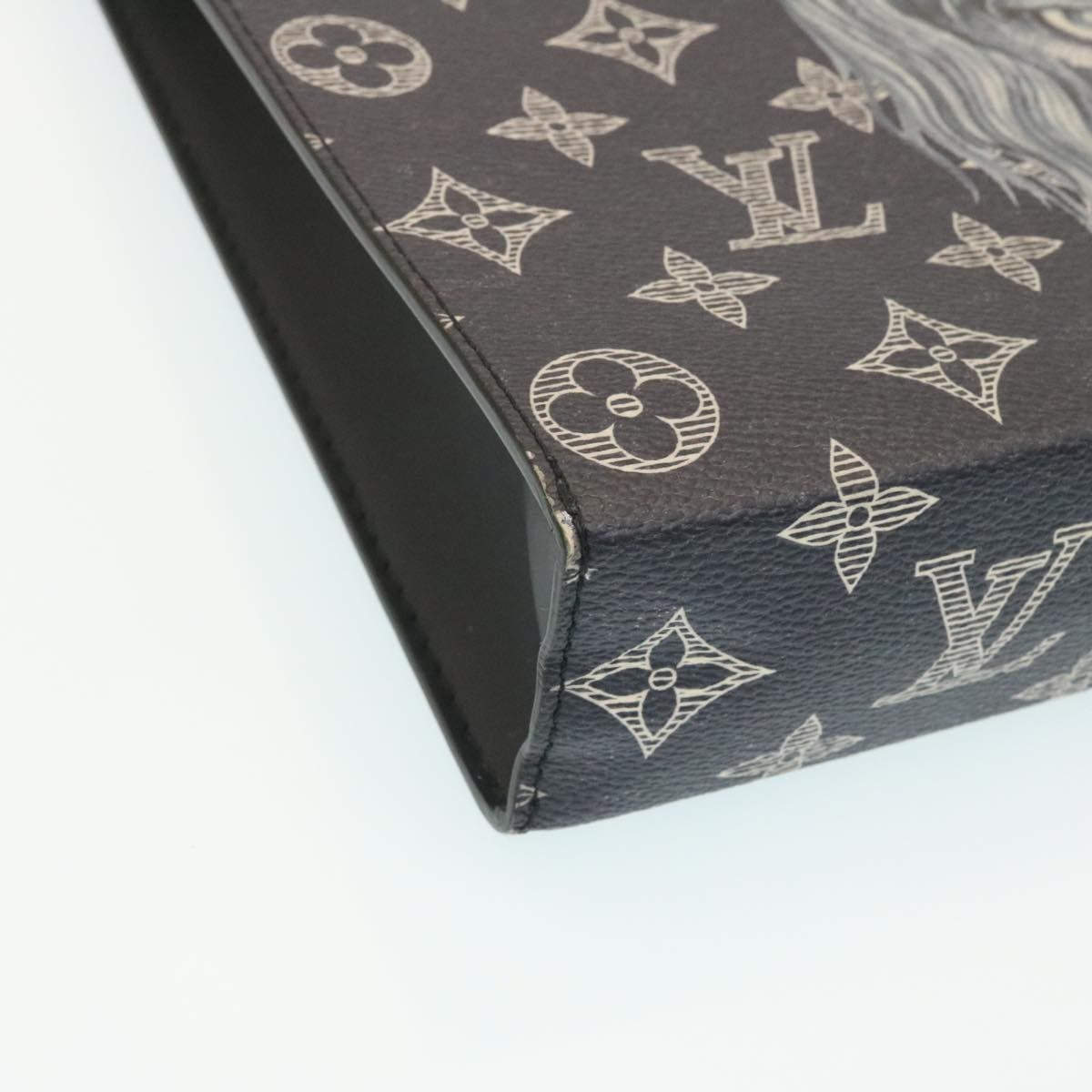 Louis Vuitton Pochette Voyage Limited Edition Chapman Savane Monogram Canvas, NAVY, CANVAS, Clutche & pouche