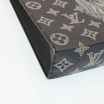 Louis Vuitton Pochette Voyage Limited Edition Chapman Savane Monogram Canvas, NAVY, CANVAS, Clutche & pouche