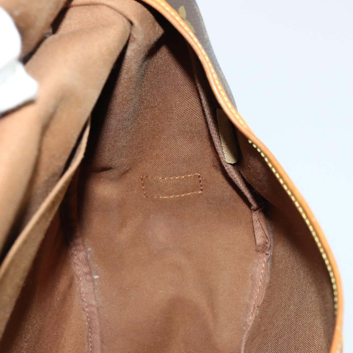 Louis Vuitton Saumur Handbag Monogram Canvas, BROWN, CANVAS, Shoulder bag