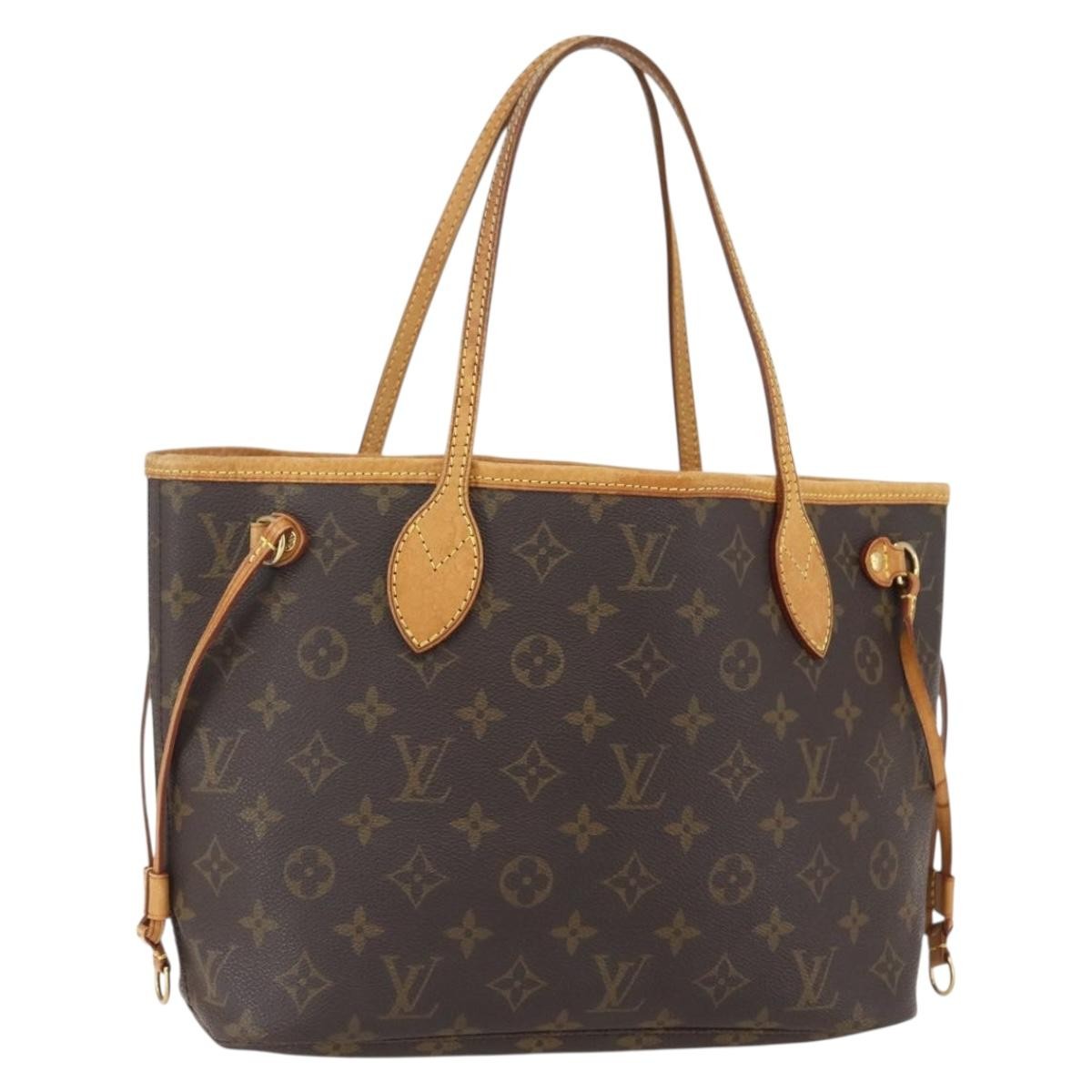 Louis Vuitton Neverfull Tote Monogram Canvas, BROWN, CANVAS, Tote bag