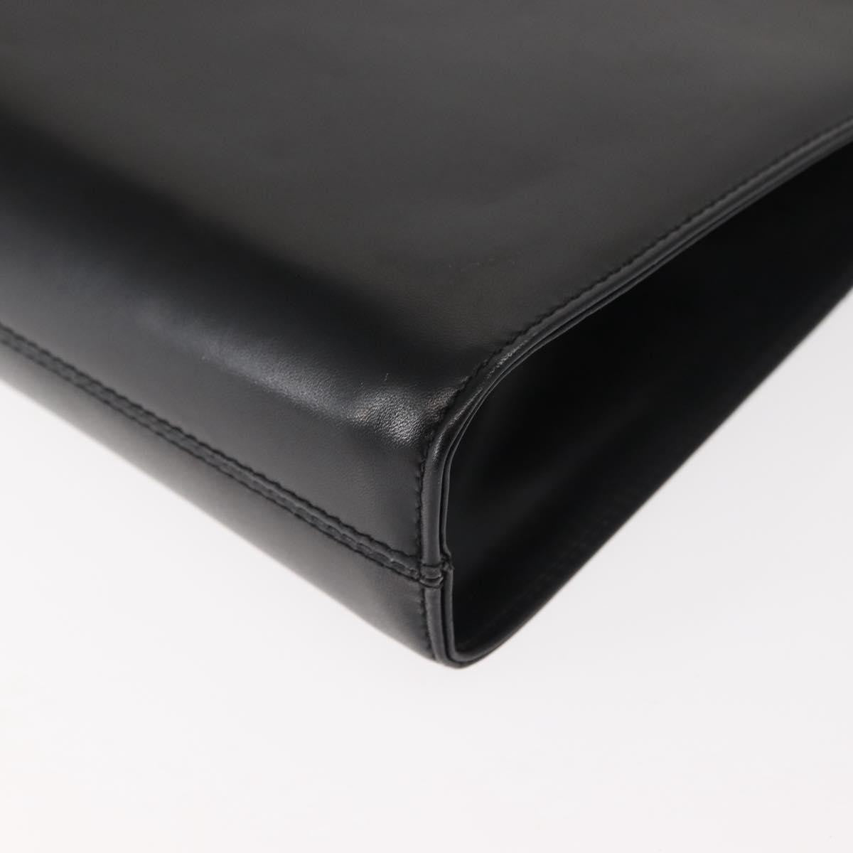 Salvatore Ferragamo Vintage Gancini Chain Shoulder Bag Leather, BLACK, LEATHER, Shoulder bag