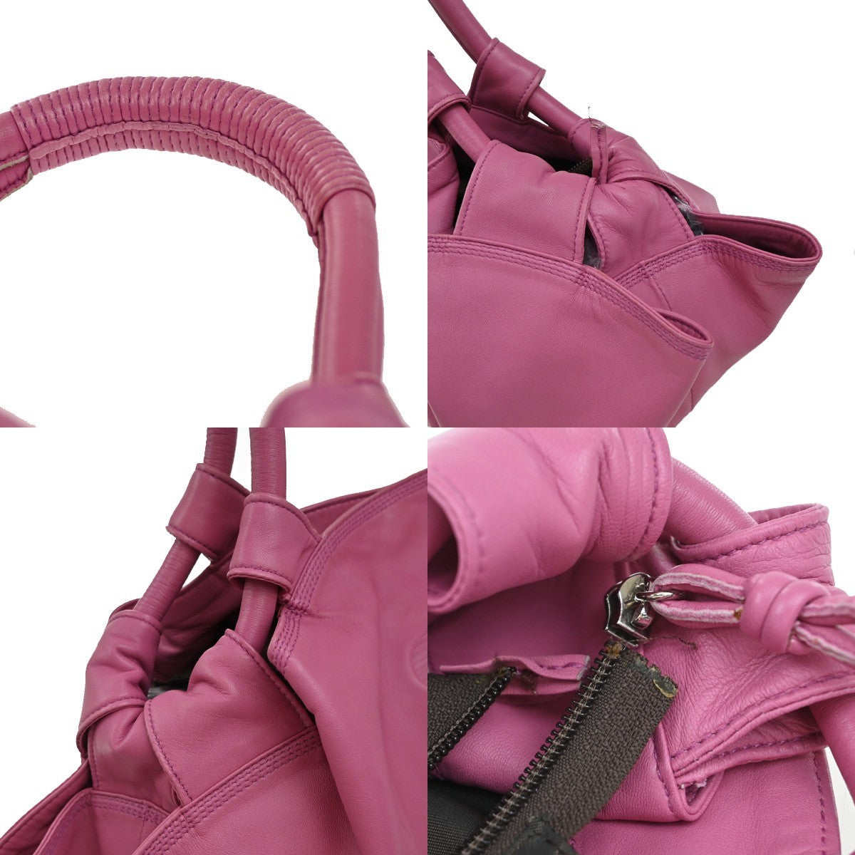 Loewe Anagram Logo Nappa Aire Hand Bag Leather, PINK, LEATHER, Handbag