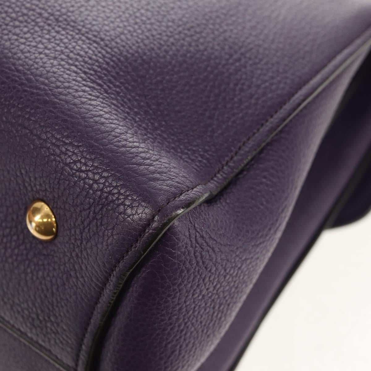 Salvatore Ferragamo Margot Satchel Leather, PURPLE, LEATHER, Handbag