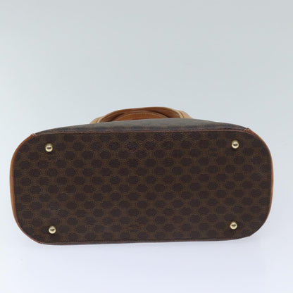 Celine Macadam Handbag Macadam with leather, BROWN, CANVAS, Handbag