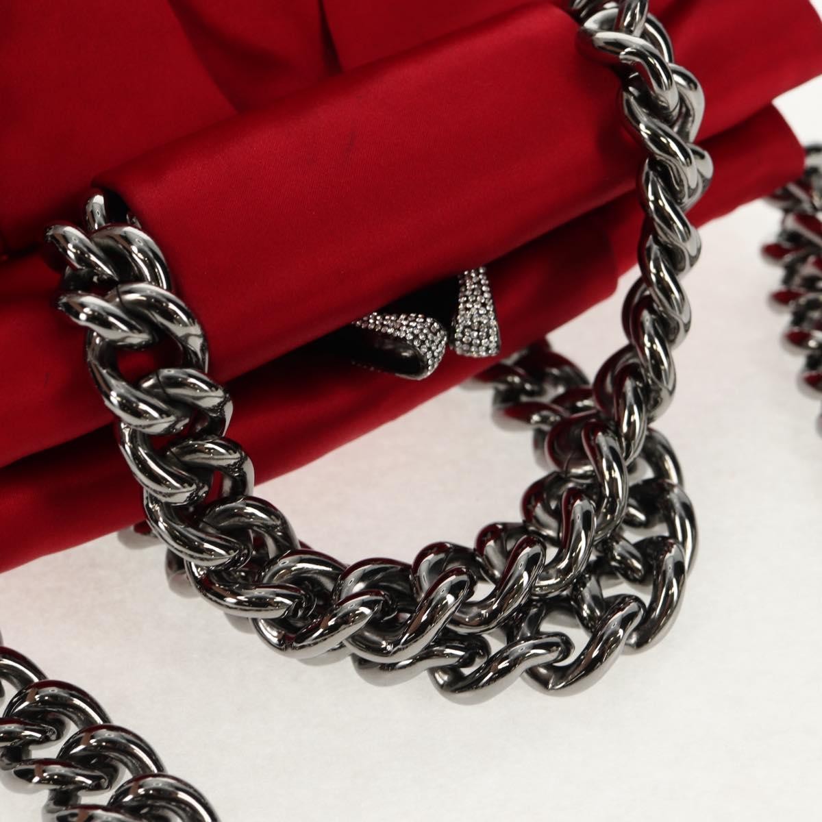 Christian Louboutin Yoyo Frame Clutch Satin, RED, SATIN, Clutche & pouche