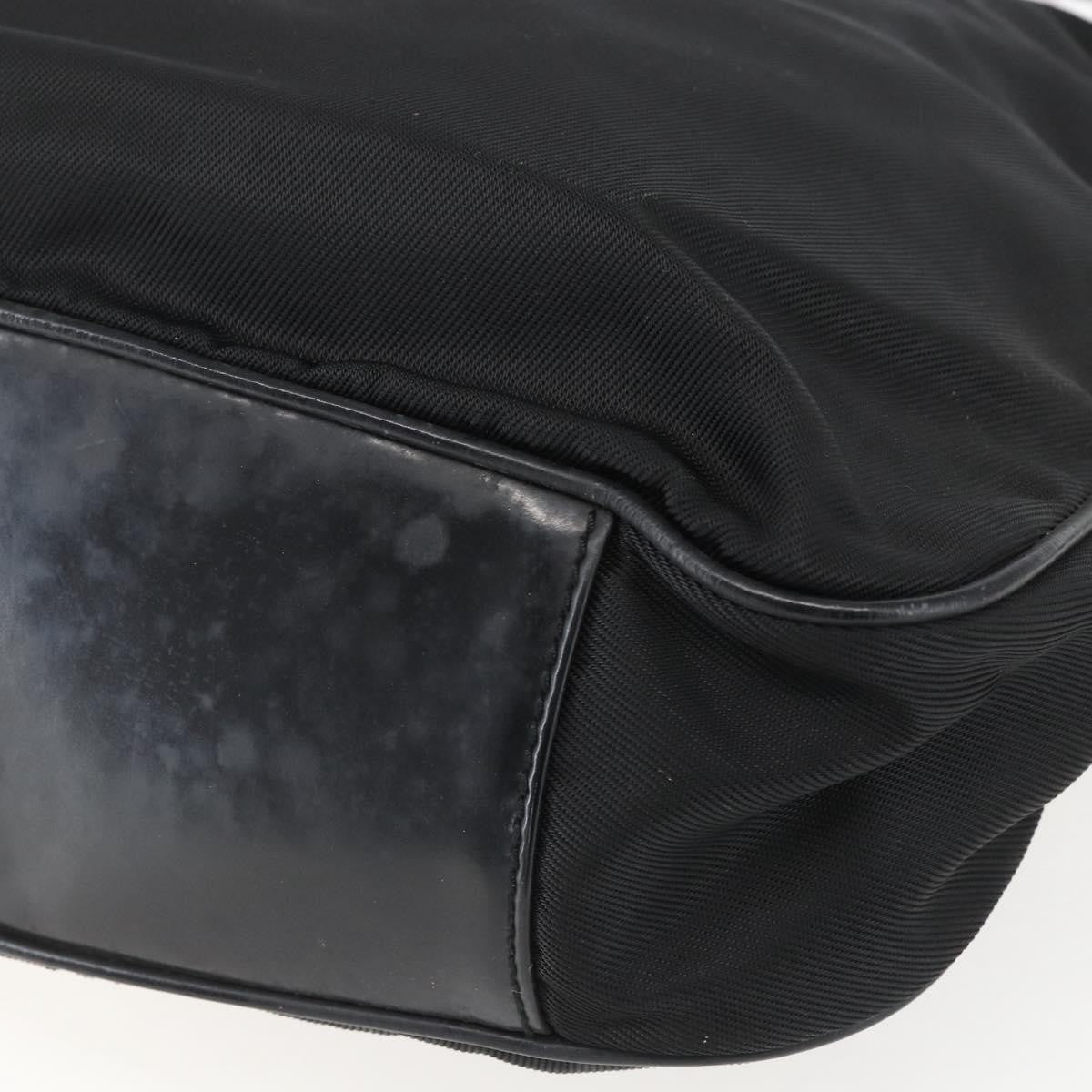 Gucci Vintage Bamboo Shoulder Bag Nylon, BLACK, NYLON, Tote bag