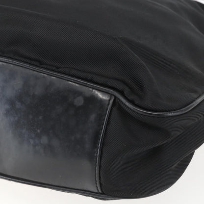 Gucci Vintage Bamboo Shoulder Bag Nylon, BLACK, NYLON, Tote bag