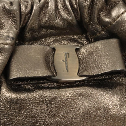 Salvatore Ferragamo Vala Shoulder Bag Leather, Gold, Leather, Shoulder Bag