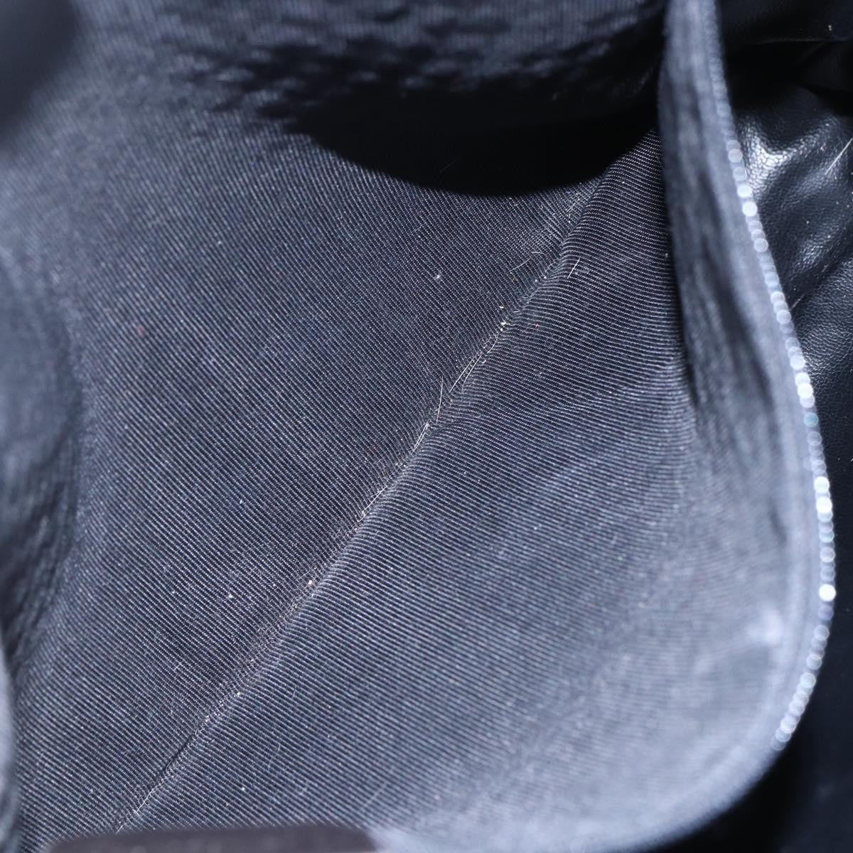 Bally Vintage Chain Shoulder Bag Quilted Leather, BLACK, LEATHER, Shoulder bag