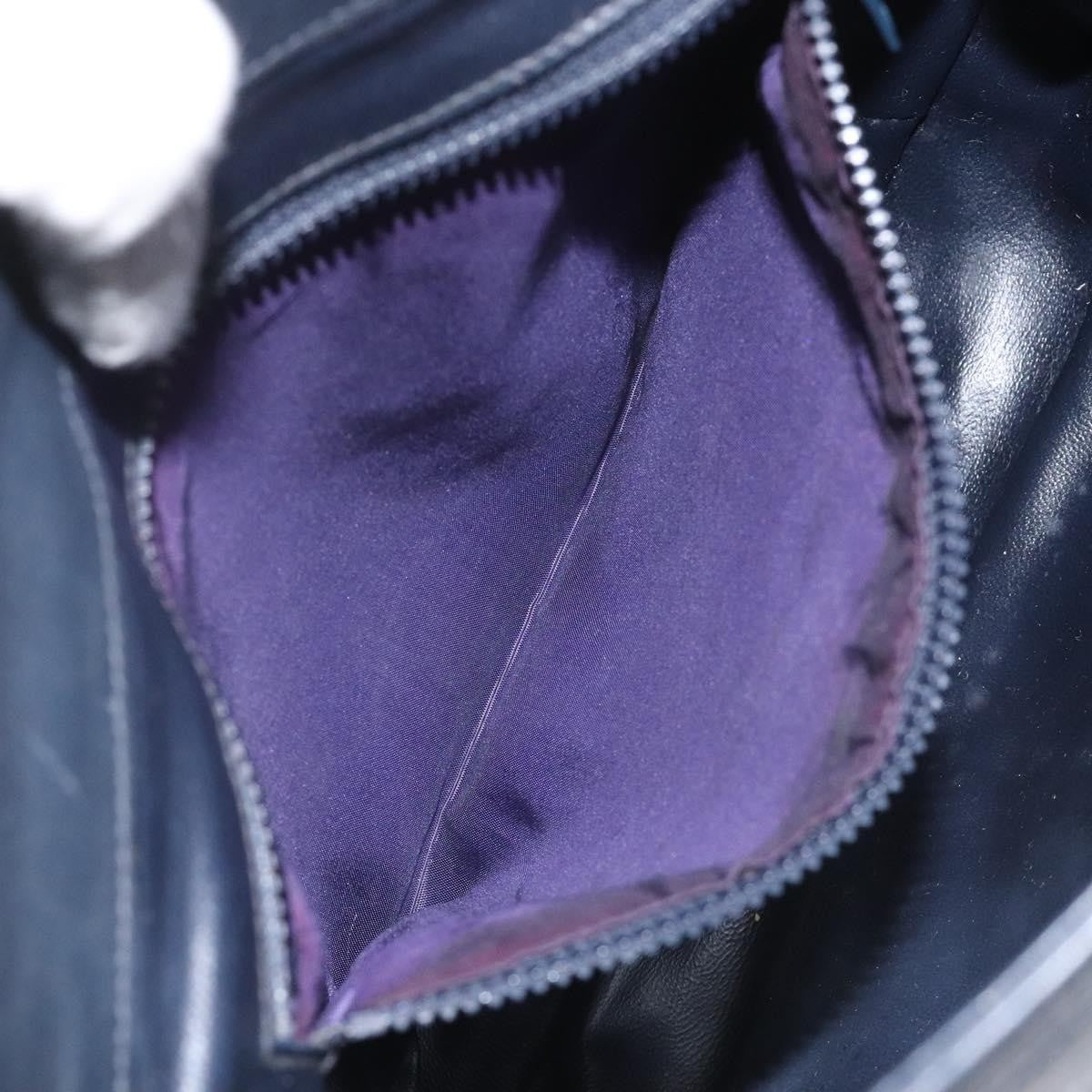 Celine Vintage Macadam Shoulder Bag Canvas and Leather, BLACK, CANVAS, Shoulder bag