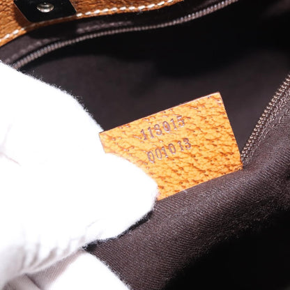 Gucci Vintage Ring Tote GG Canvas with Leather, BEIGE, CANVAS, Tote bag