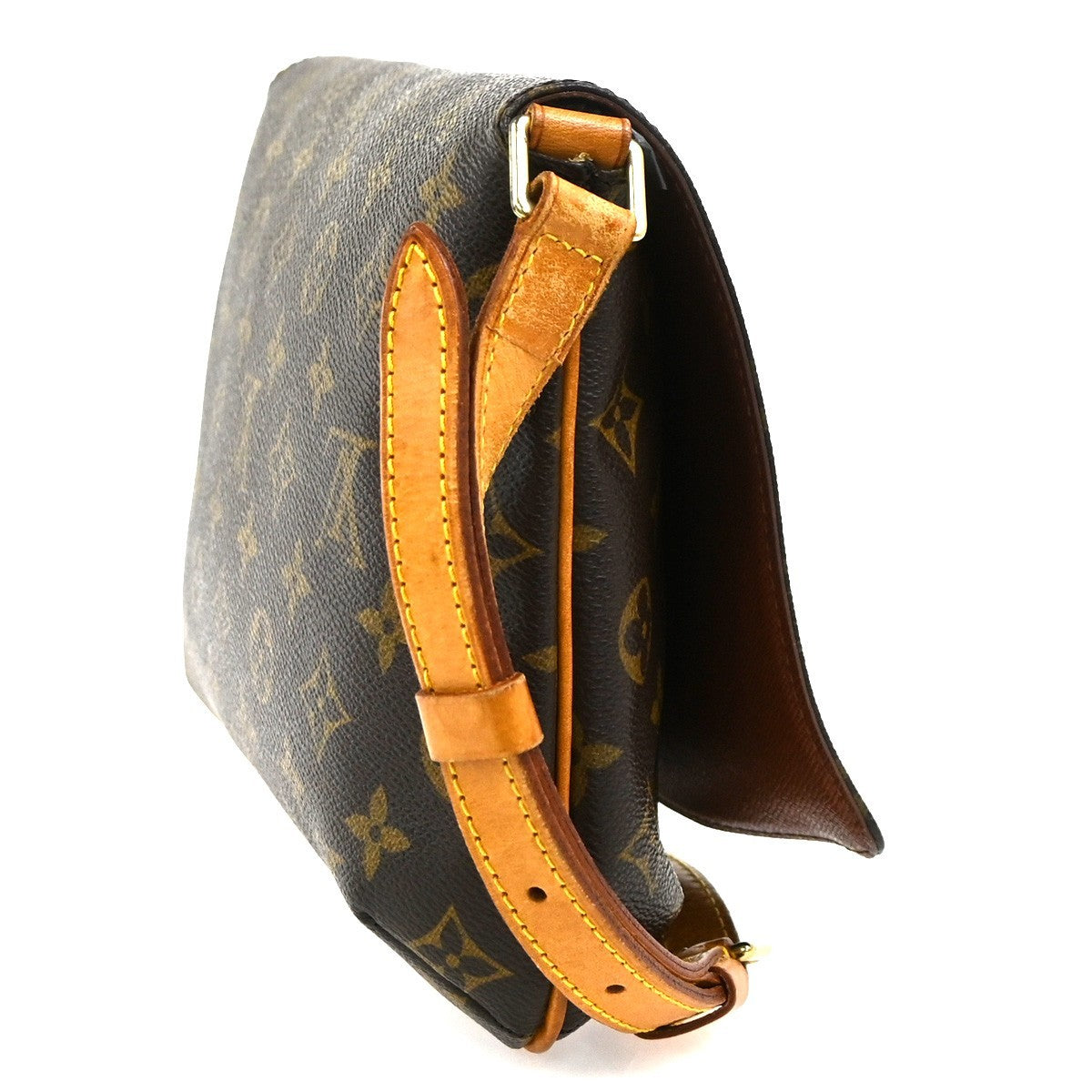 Louis Vuitton Musette Tango Handbag Monogram Canvas, Brown, Canvas, Shoulder Bag