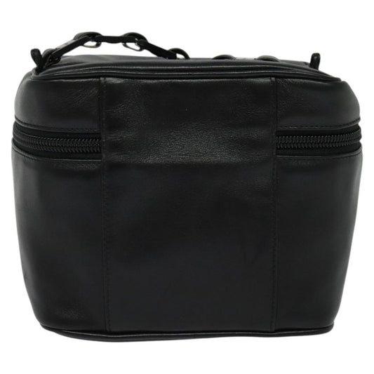 Salvatore Ferragamo Vintage Gancini Pochette Leather, BLACK, LEATHER, Handbag