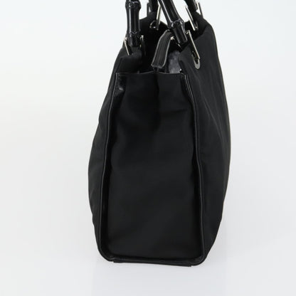 Gucci Bamboo Handle Tote nylon, BLACK, NYLON, Handbag