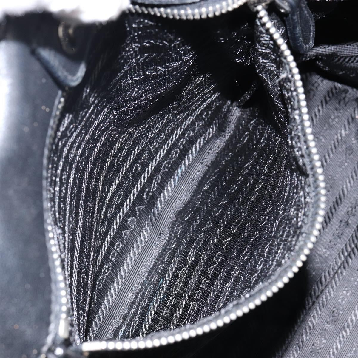 Prada Bow Tote Tessuto with Leather, BLACK, NYLON, Tote bag