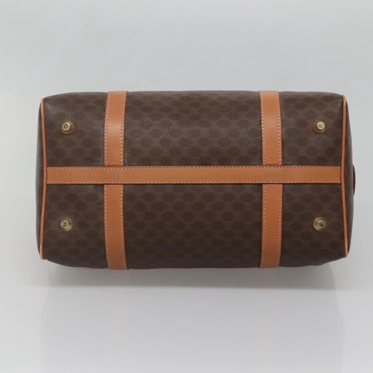 Celine Macadam Handbag Macadam with leather, BROWN, CANVAS, Handbag