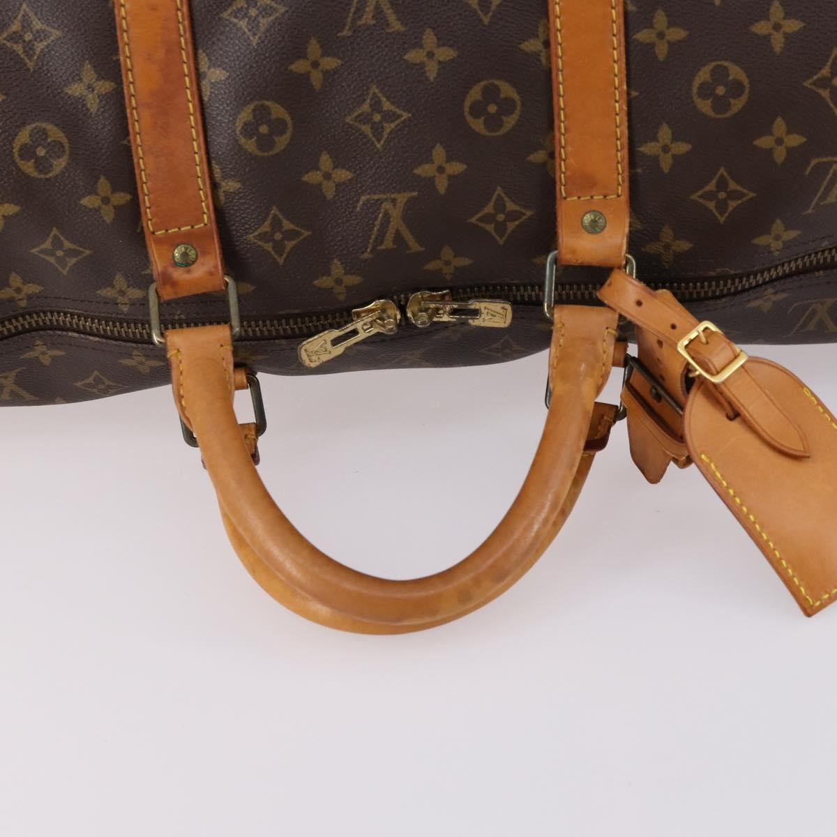 Louis Vuitton Keepall Bag Monogram Canvas, BROWN, CANVAS, Travel bag