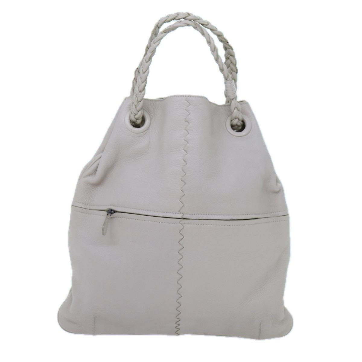 Bottega Veneta Julie Tote Leather, WHITE, LEATHER, Tote bag