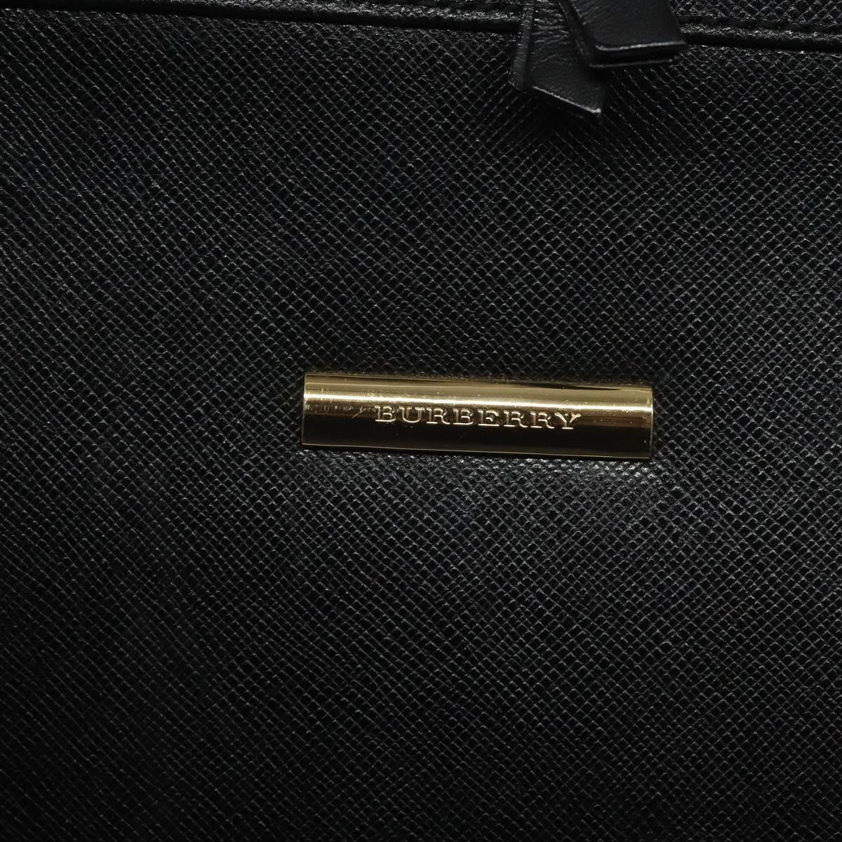 Burberry Vintage Handbag Leather, BLACK, LEATHER, Handbag