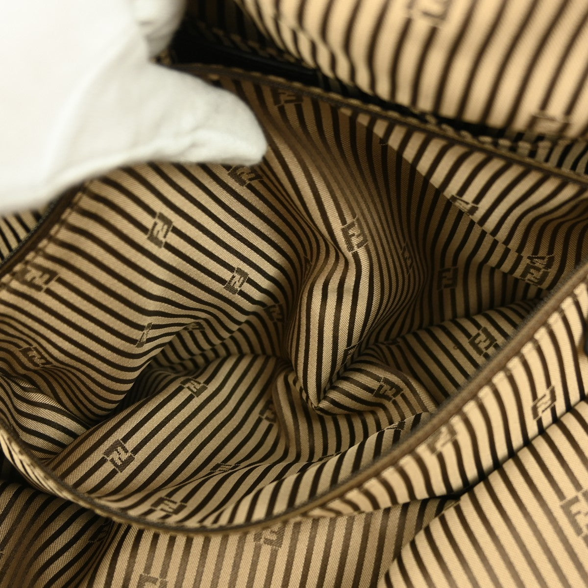 Fendi Chameleon Satchel Leather, BROWN, LEATHER, Handbag