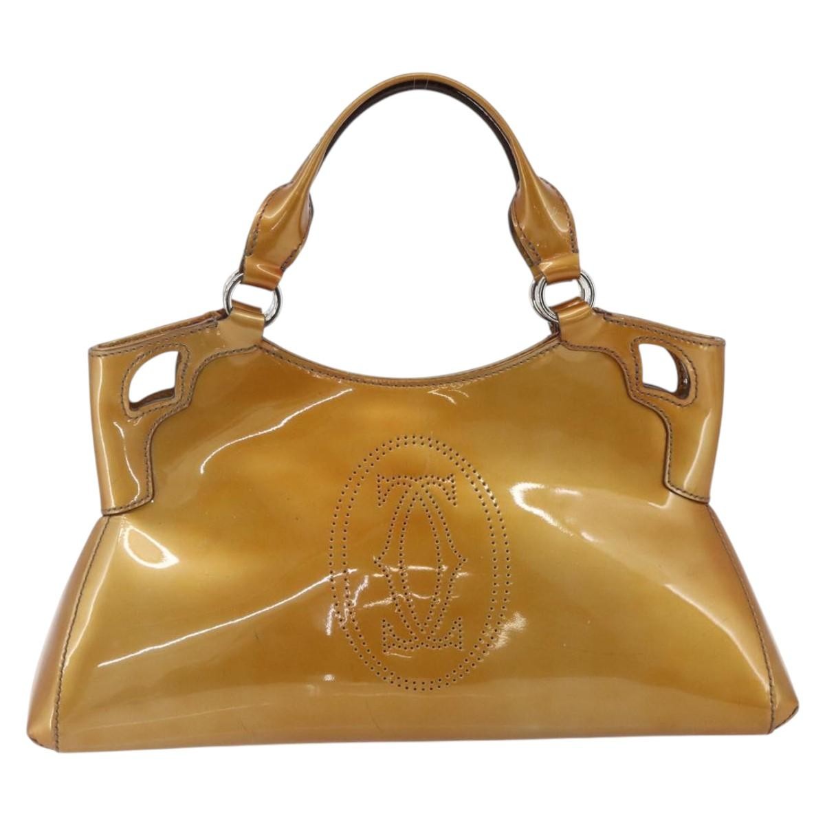 cartier Marcello Handbag Patent leather, Yellow, Patent Leather, Handbag