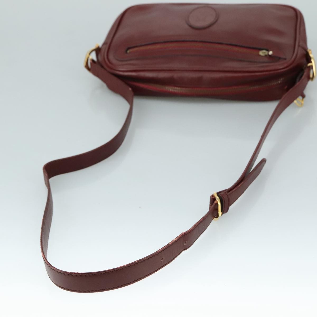 cartier Must de Cartier Shoulder Bag Leather, Burgundy, Leather, Shoulder Bag