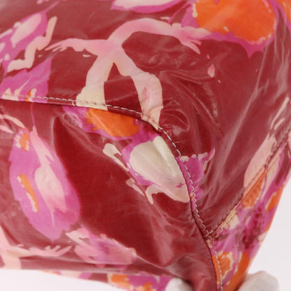 Chanel Vintage Floral Tote Canvas, RED, CANVAS, Tote bag