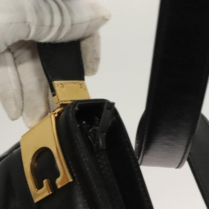 Gucci Vintage Shoulder Bag Leather, BLACK, LEATHER, Shoulder bag